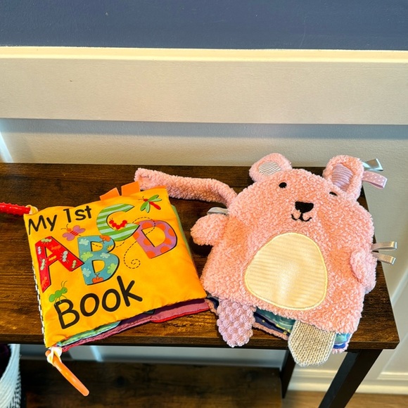 2 Infant Toys my first ABC book make believe ideas sensory snuggable bunny book - Picture 1 of 5